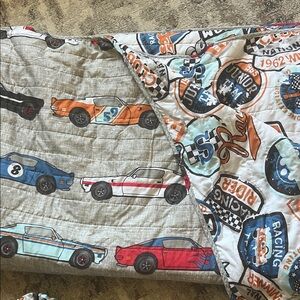 Queen Reversible Racing Car Blanket